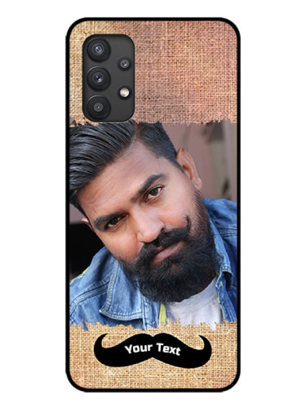 Custom Galaxy M32 5G Personalized Glass Phone Case - with Texture Design