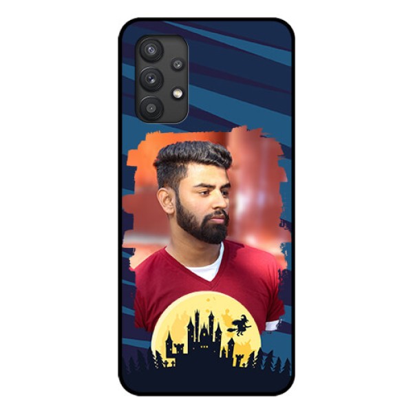 Galaxy M32 5G Photo Printing on Glass Case - Halloween Witch Design