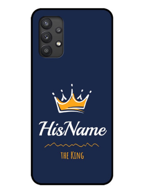 Custom Galaxy M32 5G Glass Phone Case King with Name