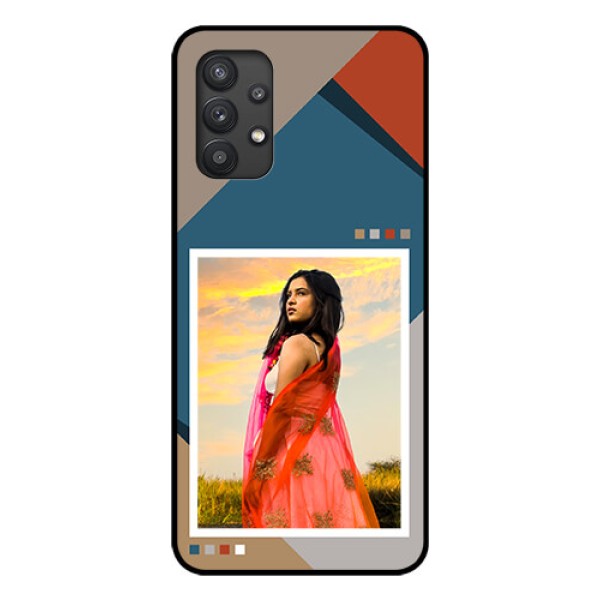 Galaxy M32 5G Personalized Glass Phone Case - Retro color pallet Design Galaxy M32 5G Personalized Glass Phone Case - Retro color pallet Design
