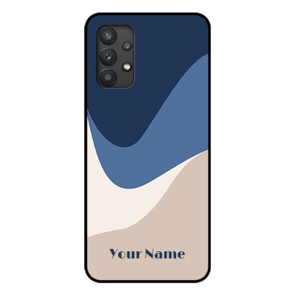Galaxy M32 5G Custom Glass Phone Case - Abstract Drip Art Design