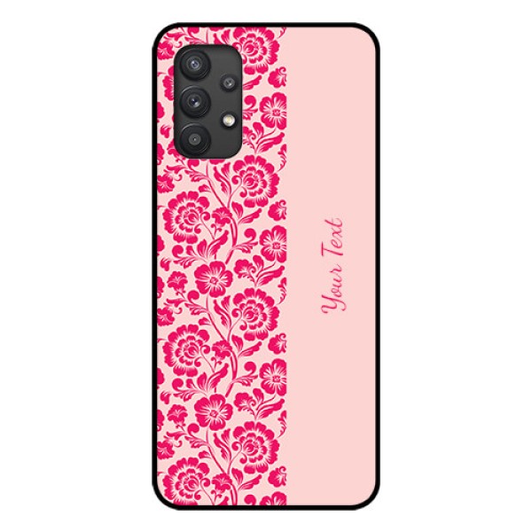 Galaxy M32 5G Custom Glass Phone Case - Attractive Floral Pattern Design Galaxy M32 5G Custom Glass Phone Case - Attractive Floral Pattern Design