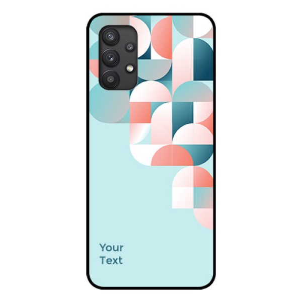Galaxy M32 5G Custom Glass Phone Case - Stylish Semi-circle Pattern Design Galaxy M32 5G Custom Glass Phone Case - Stylish Semi-circle Pattern Design
