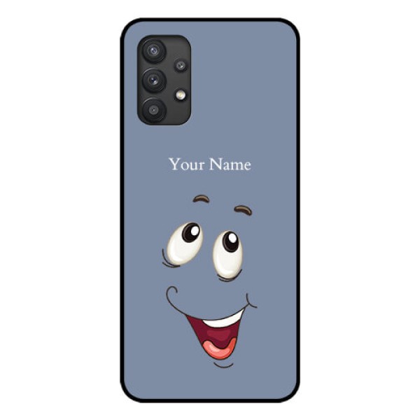 Galaxy M32 5G Photo Printing on Glass Case - Laughing Cartoon Face Design Galaxy M32 5G Photo Printing on Glass Case - Laughing Cartoon Face Design