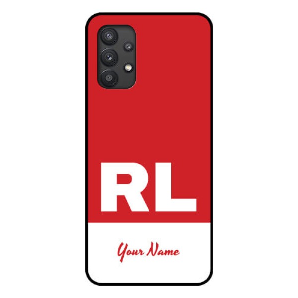 Galaxy M32 5G Personalized Glass Phone Case - dual tone custom text Design Galaxy M32 5G Personalized Glass Phone Case - dual tone custom text Design
