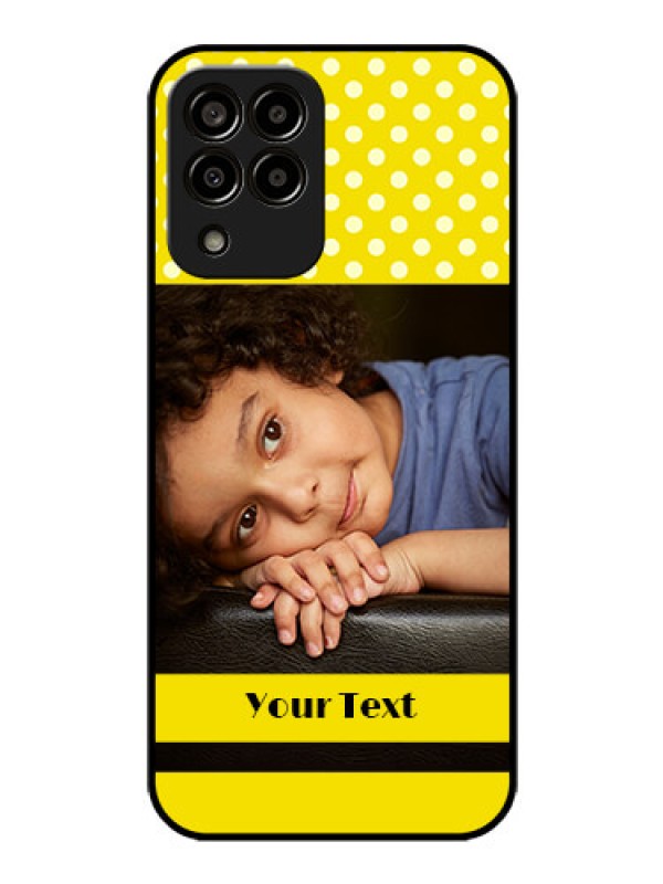 Custom Galaxy m33-5g 5G Custom Glass Phone Case - Bright Yellow Case Design