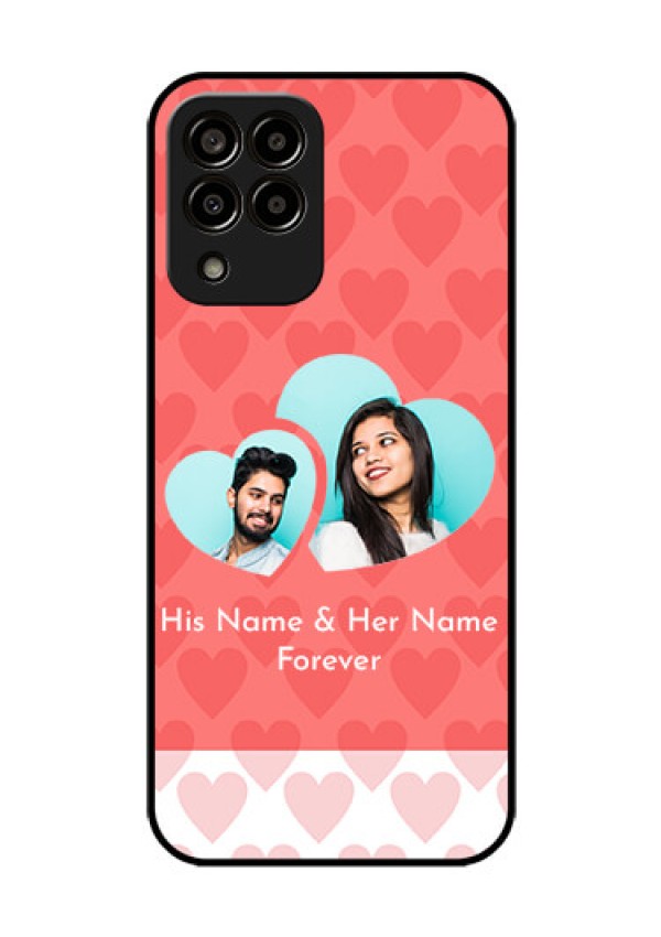 Galaxy m33-5g 5G Personalized Glass Phone Case - Couple Pic Upload Design