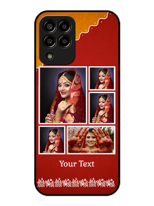 Custom Galaxy m33-5g 5G Personalized Glass Phone Case - Wedding Pic Upload Design