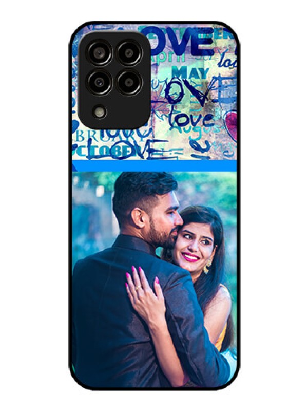 Custom Galaxy m33-5g 5G Custom Glass Mobile Case - Colorful Love Design