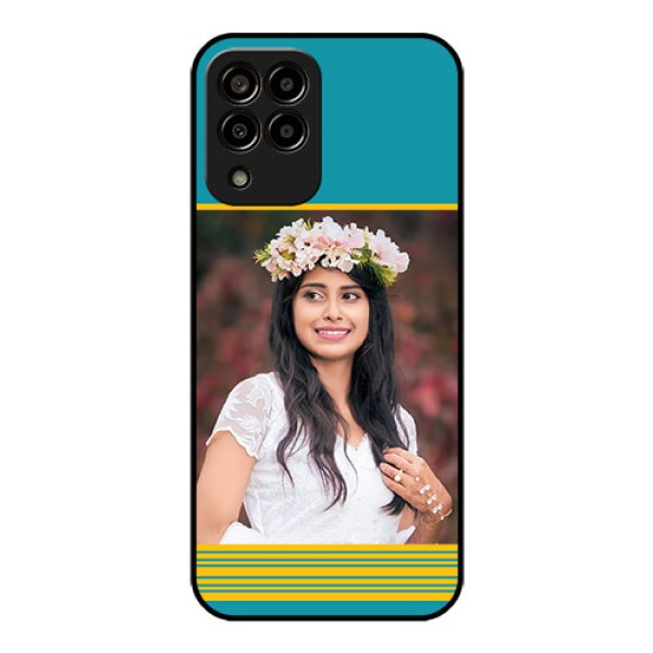Galaxy m33-5g 5G Custom Glass Phone Case - Yellow & Blue Design