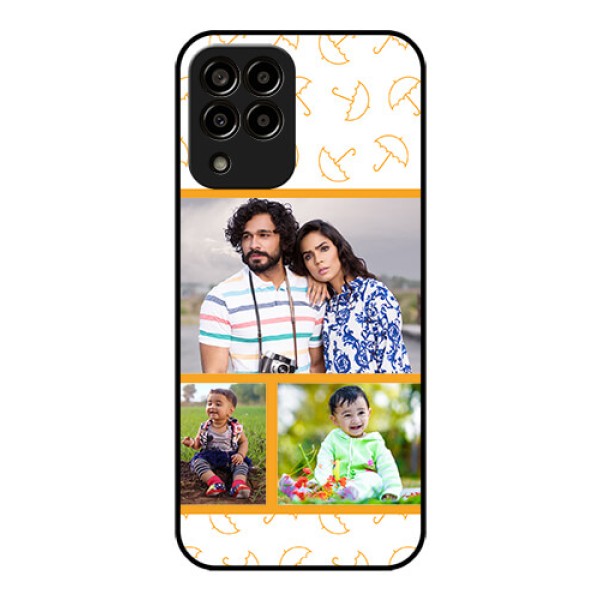 Galaxy m33-5g 5G Custom Glass Mobile Case - Yellow Pattern Design