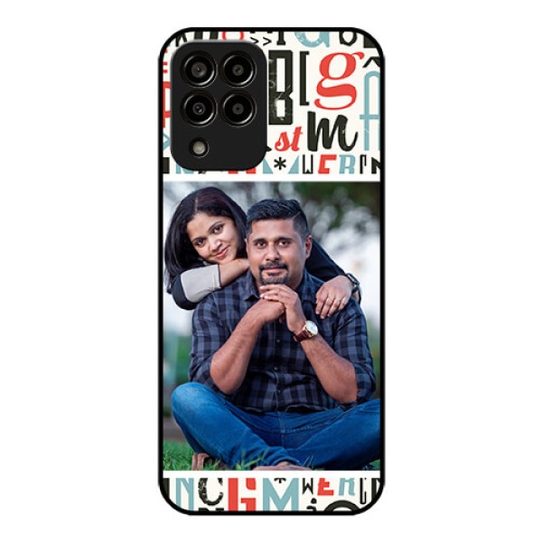 Galaxy m33-5g 5G Personalized Glass Phone Case - Alphabet Design