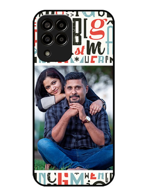 Custom Galaxy m33-5g 5G Personalized Glass Phone Case - Alphabet Design