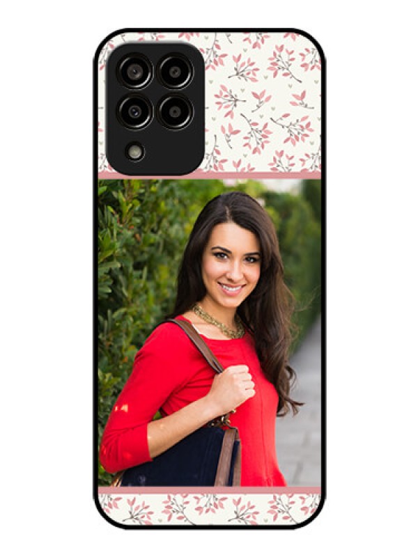 Custom Galaxy m33-5g 5G Custom Glass Phone Case - Premium Floral Design