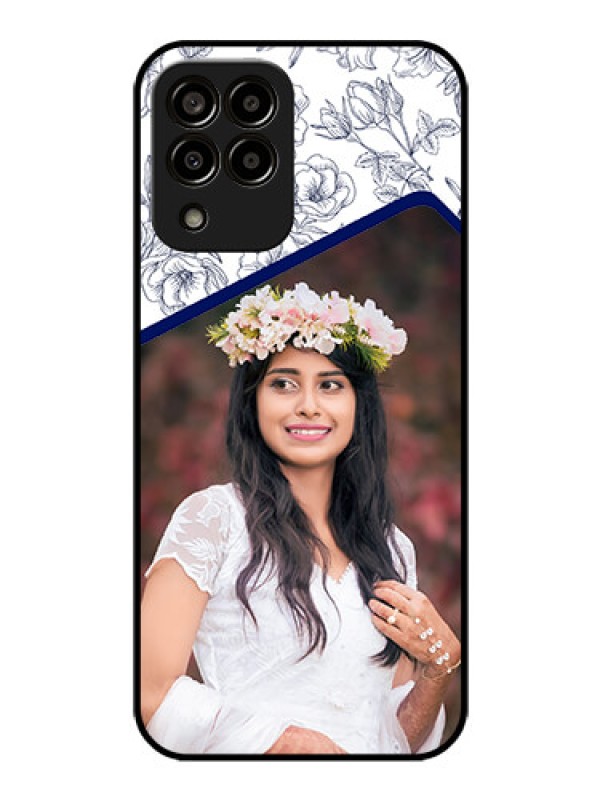 Custom Galaxy m33-5g 5G Personalized Glass Phone Case - Premium Floral Design