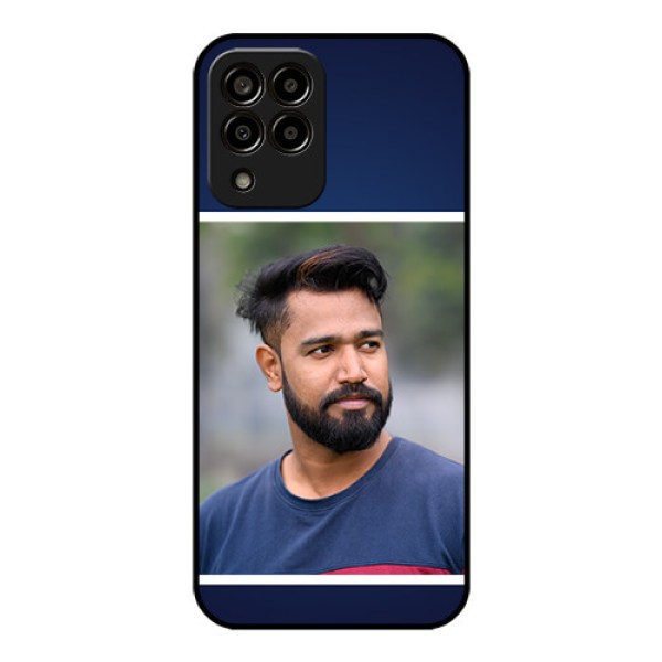 Galaxy m33-5g 5G Personalized Glass Phone Case - Simple Royal Blue Design Galaxy m33-5g 5G Personalized Glass Phone Case - Simple Royal Blue Design