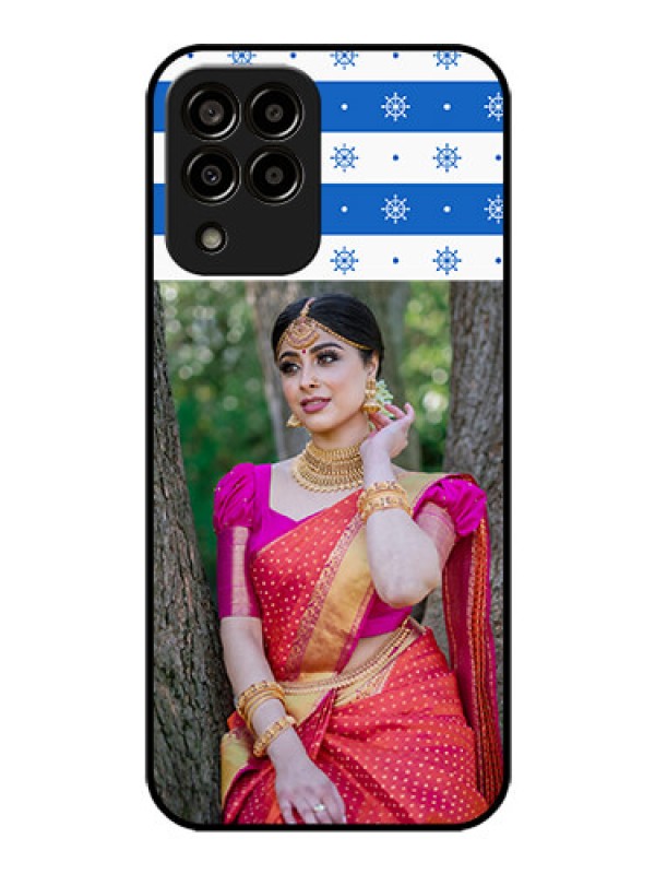 Custom Galaxy m33-5g 5G Photo Printing on Glass Case - Snow Pattern Design