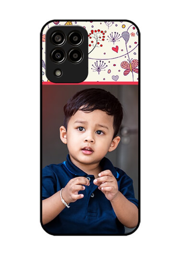 Galaxy m33-5g 5G Custom Glass Mobile Case - Premium Floral Design