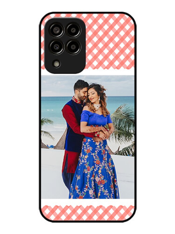 Custom Galaxy m33-5g 5G Personalized Glass Phone Case - Pink Pattern Design