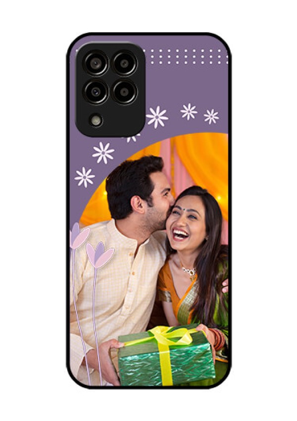 Galaxy m33-5g 5G Custom Glass Mobile Case - Lavender flowers design