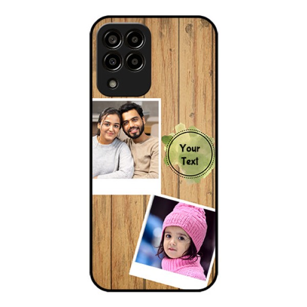 Galaxy m33-5g 5G Custom Glass Phone Case - Wooden Texture Design