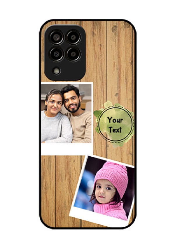 Galaxy m33-5g 5G Custom Glass Phone Case - Wooden Texture Design