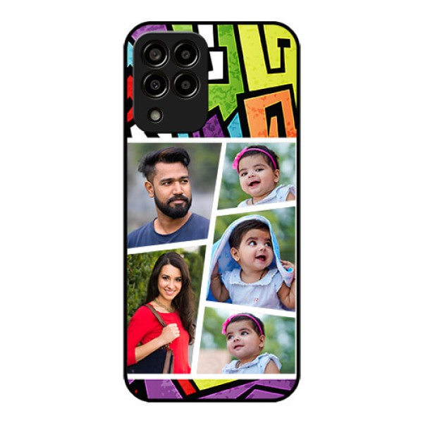 Galaxy m33-5g 5G Custom Glass Phone Case - Graffiti pattern Design
