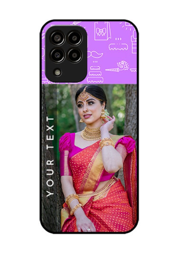 Galaxy m33-5g 5G Custom Glass Mobile Case - Birthday Icons Design