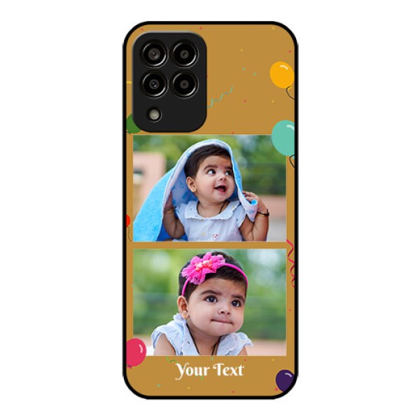Galaxy m33-5g 5G Personalized Glass Phone Case - Image Holder with Birthday Celebrations Design