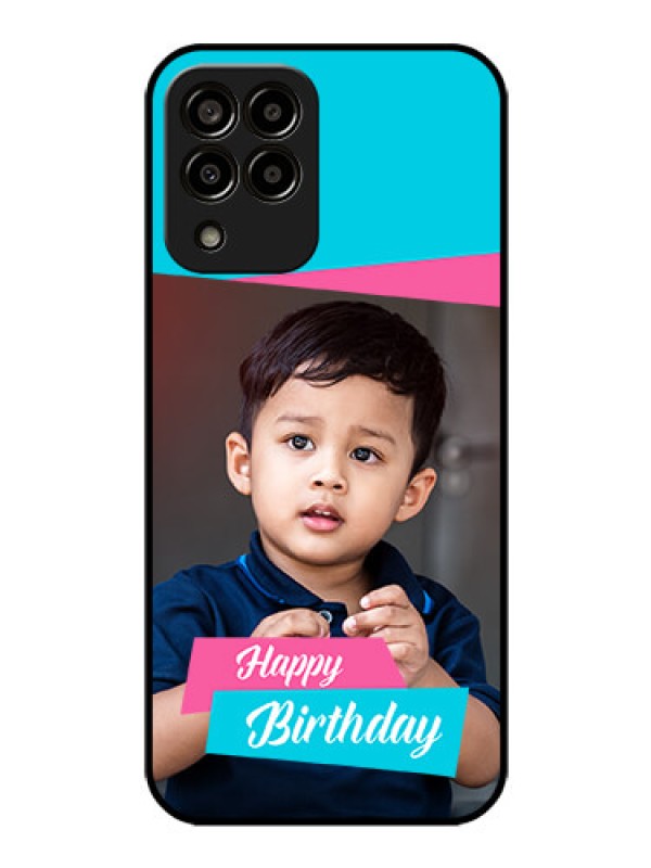 Custom Galaxy m33-5g 5G Personalized Glass Phone Case - Image Holder with 2 Color Design