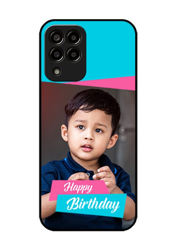 Galaxy m33-5g 5G Personalized Glass Phone Case - Image Holder with 2 Color Design