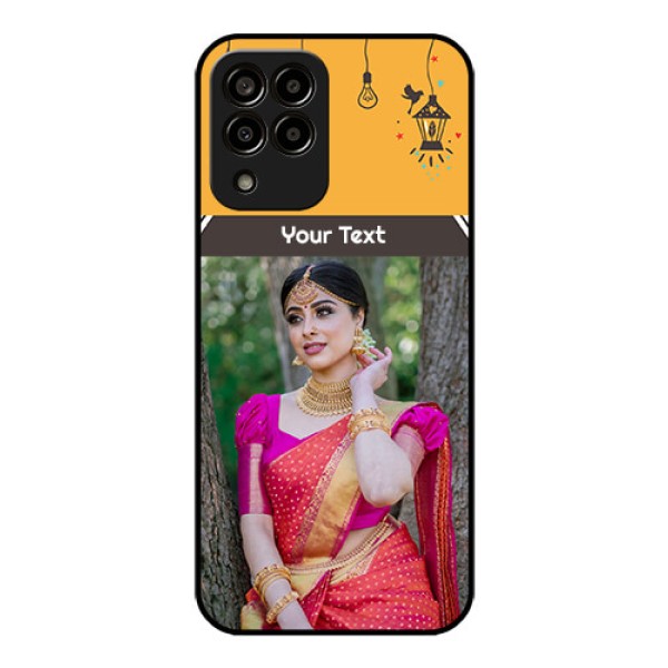 Galaxy m33-5g 5G Custom Glass Mobile Case - with Family Picture and Icons