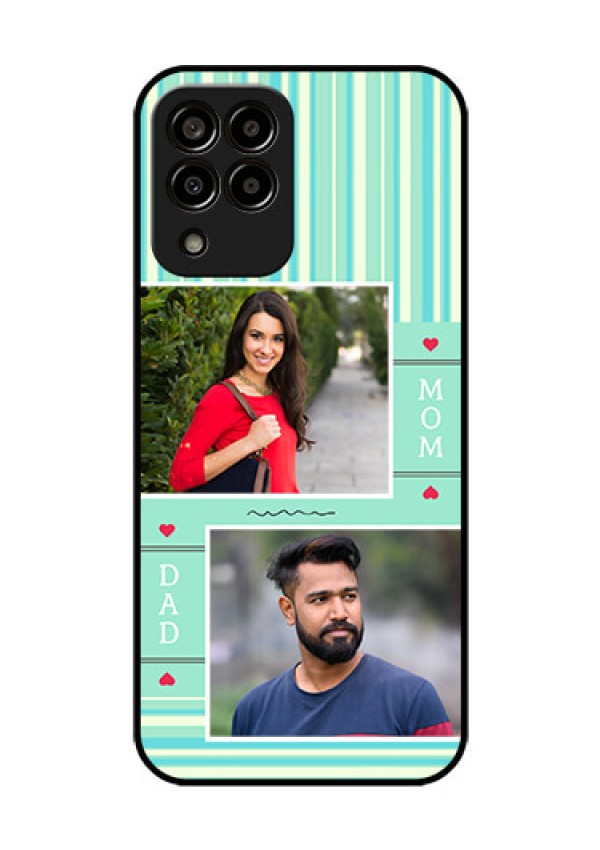 Galaxy m33-5g 5G Custom Glass Phone Case - Mom & Dad Pic Design