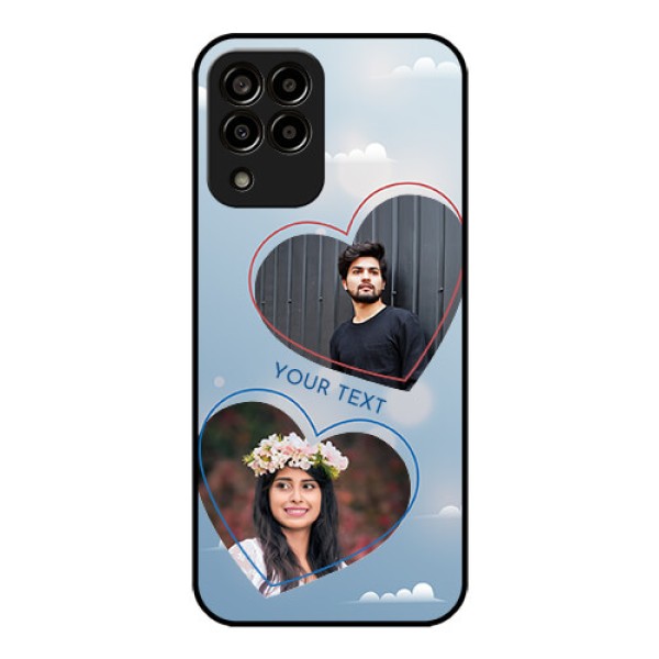 Galaxy m33-5g 5G Custom Glass Mobile Case - Blue Color Couple Design