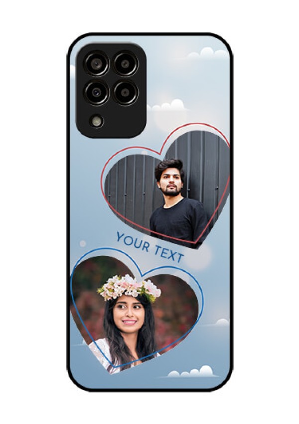 Galaxy m33-5g 5G Custom Glass Mobile Case - Blue Color Couple Design
