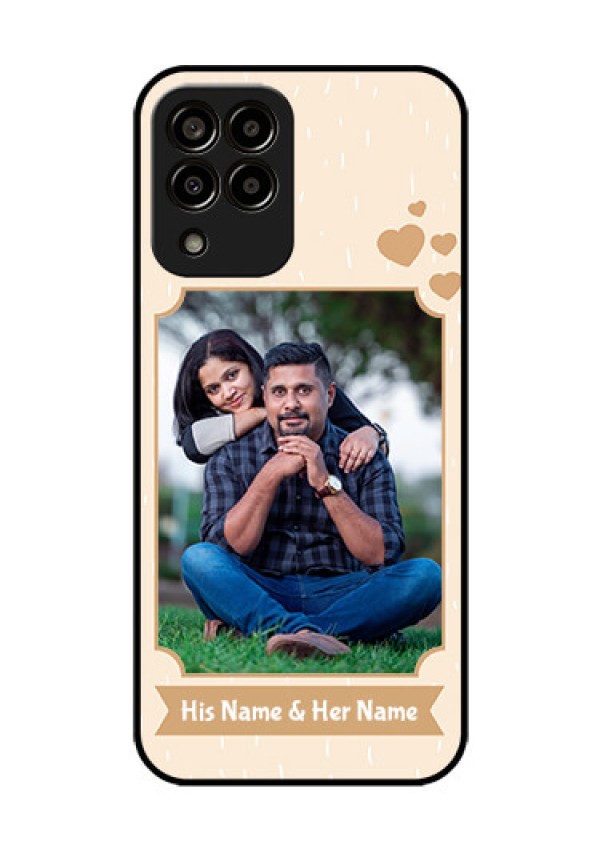Galaxy m33-5g 5G Custom Glass Phone Case - with confetti love design