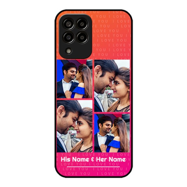Galaxy m33-5g 5G Custom Glass Phone Case - I Love You Pink Design