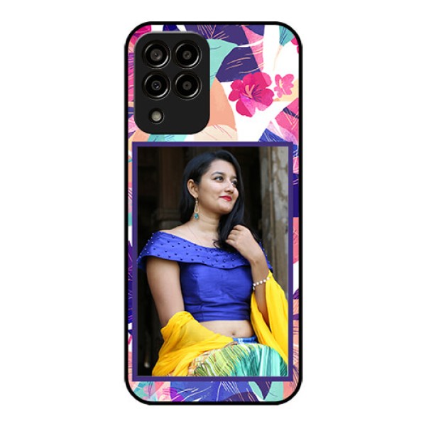 Galaxy m33-5g 5G Custom Glass Mobile Case - Abstract Floral Design