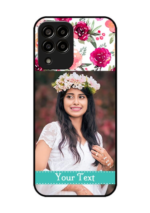 Galaxy m33-5g 5G Custom Glass Phone Case - Watercolor Floral Design