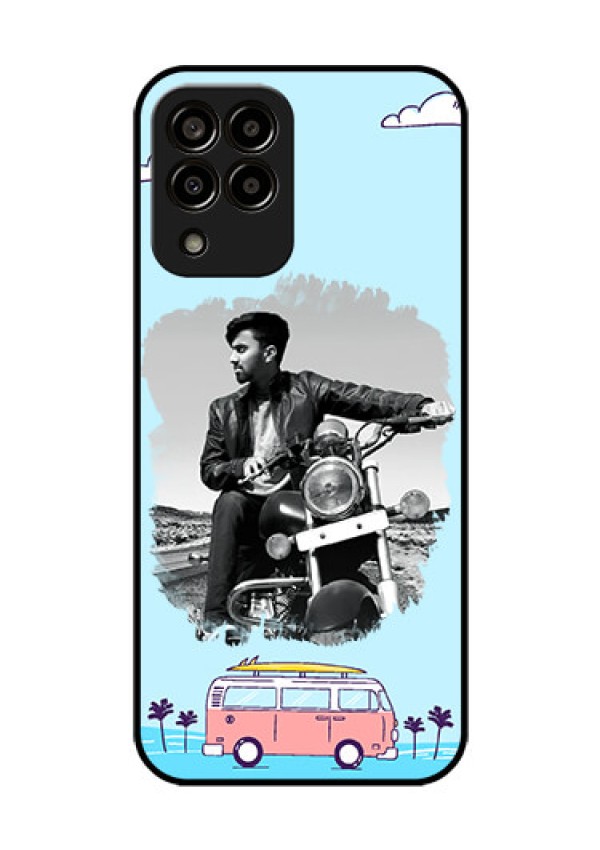 Galaxy m33-5g 5G Photo Printing on Glass Case - Travel & Adventure Design