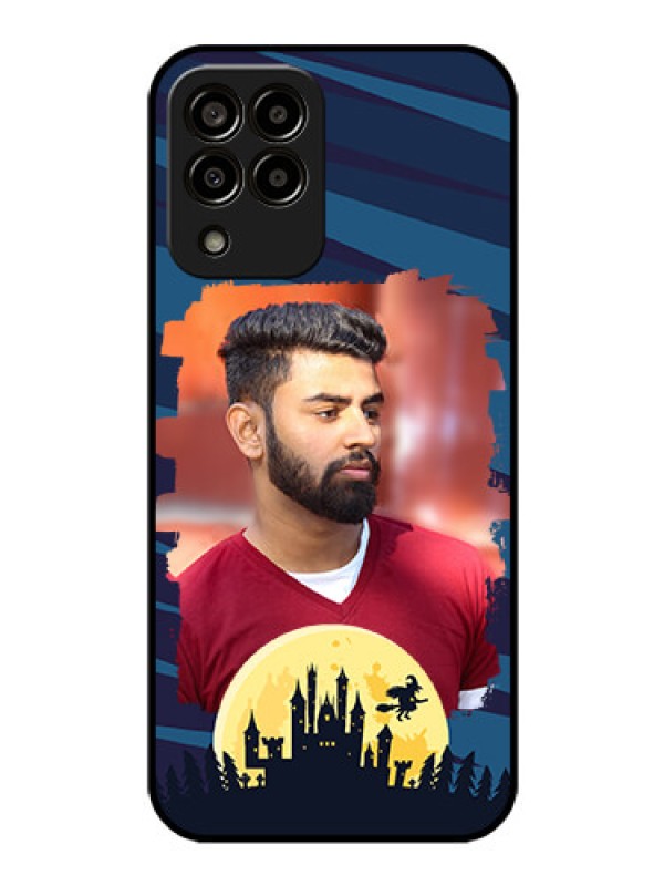 Custom Galaxy m33-5g 5G Photo Printing on Glass Case - Halloween Witch Design