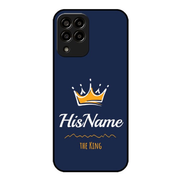 Galaxy m33-5g 5G Glass Phone Case King with Name