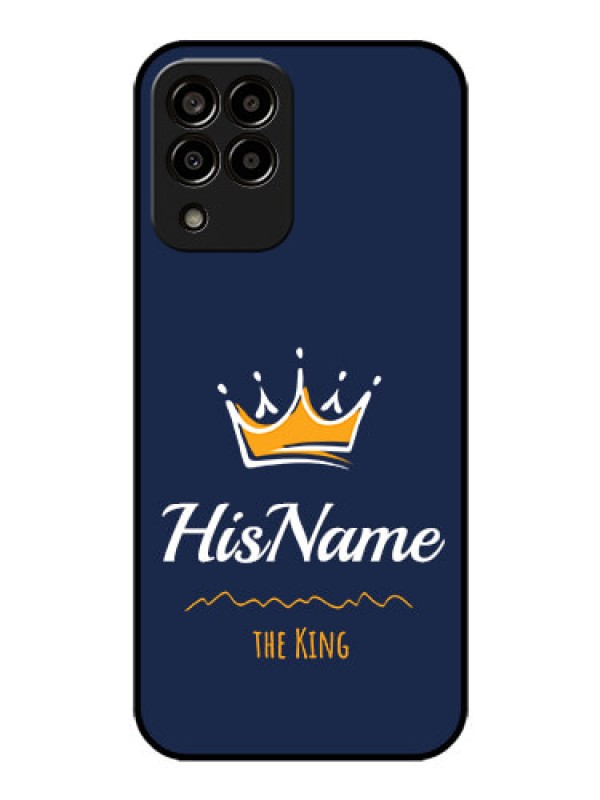 Custom Galaxy m33-5g 5G Glass Phone Case King with Name