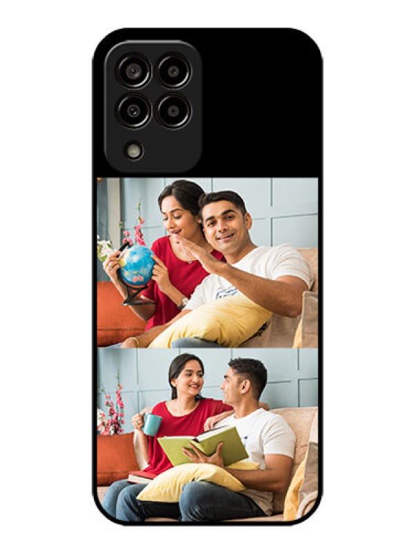 Custom Galaxy m33-5g 5G 2 Images on Glass Phone Cover