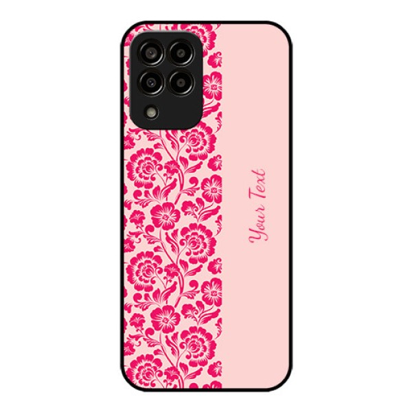 Galaxy M33 5G Custom Glass Phone Case - Attractive Floral Pattern Design Galaxy M33 5G Custom Glass Phone Case - Attractive Floral Pattern Design