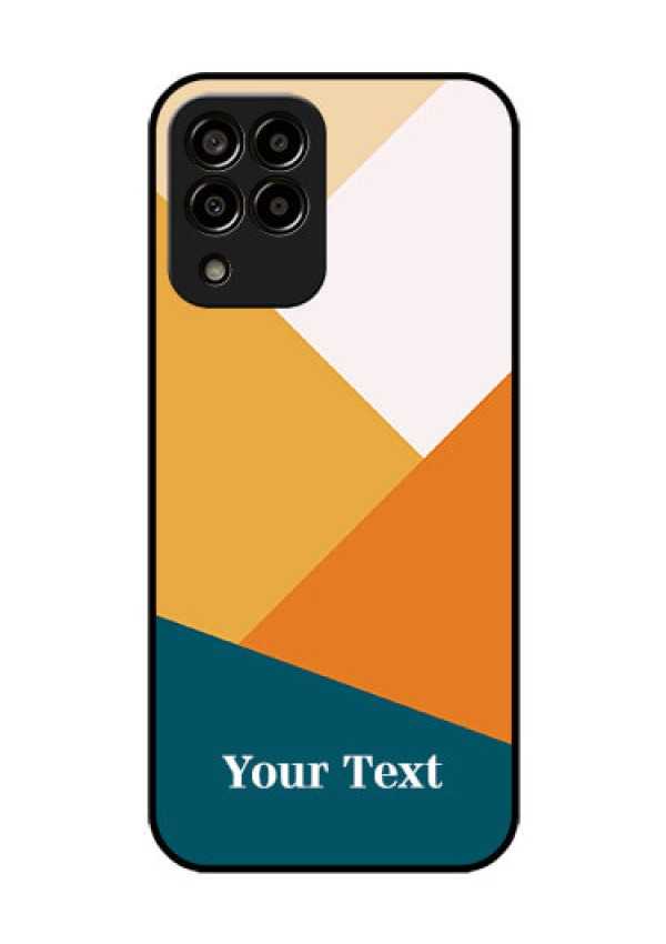 Galaxy M33 5G Personalized Glass Phone Case - Stacked Multi-colour Design