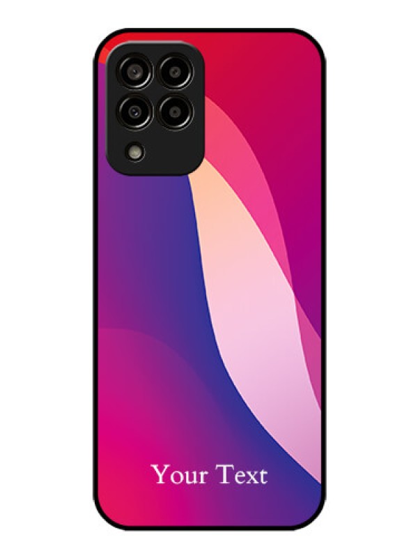 Custom Galaxy M33 5G Personalized Glass Phone Case - Digital abstract Overlap Design