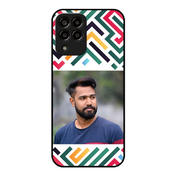 Galaxy M33 5G Personalized Glass Phone Case - Colorful Maze Pattern Design Galaxy M33 5G Personalized Glass Phone Case - Colorful Maze Pattern Design