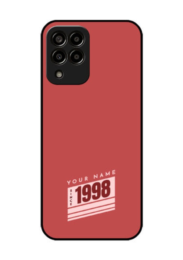 Galaxy M33 5G Custom Glass Phone Case - Red custom year of birth Design