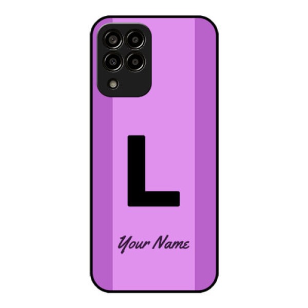 Galaxy M33 5G Custom Glass Phone Case - Tricolor custom text Design